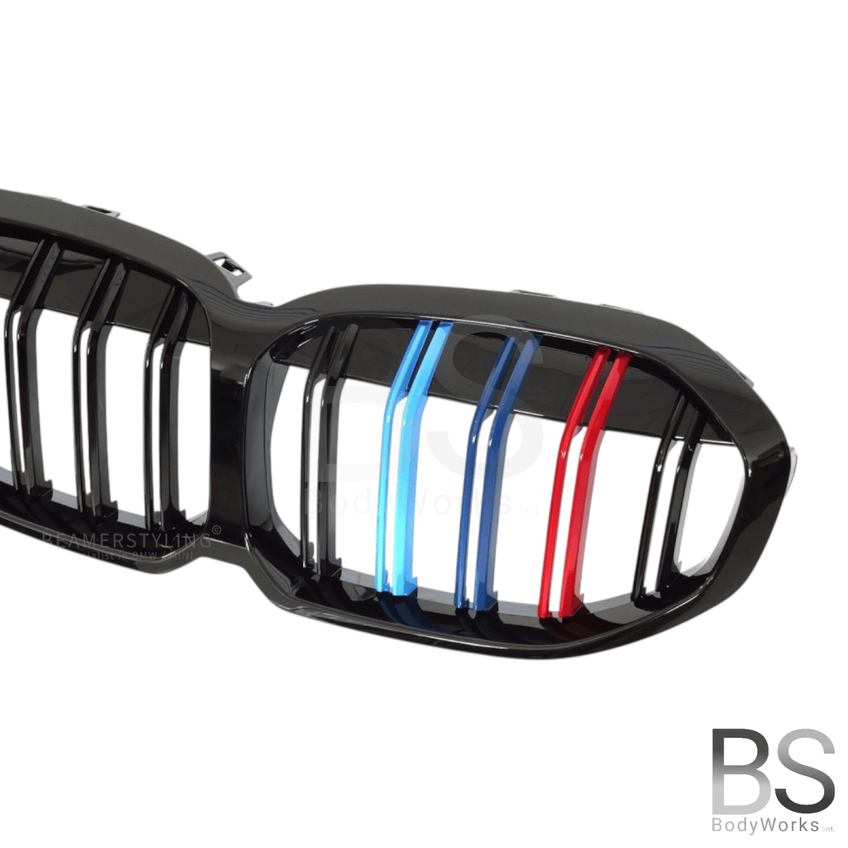 Nieren - BMW 1 Serie F40 - M Look - M Kleuren - Hoogglans Zwart | 2019 - 2024 - Beamerstyling.nl