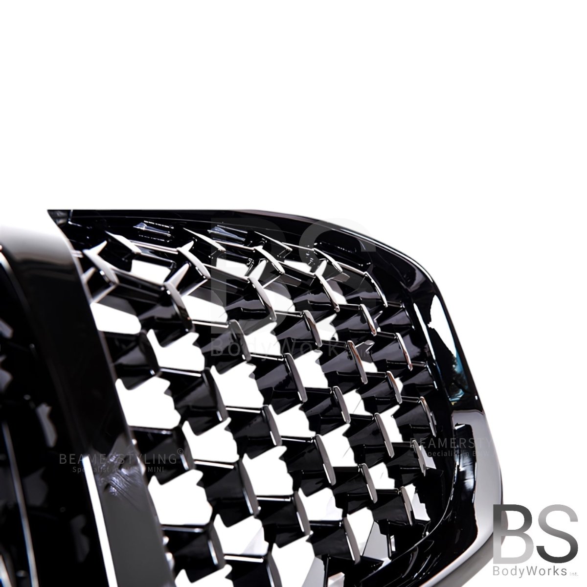 Nieren - BMW 1 Serie F40 - M135i look - Diamond - Hoogglans Zwart | 2019 - 2025 - Beamerstyling.nl