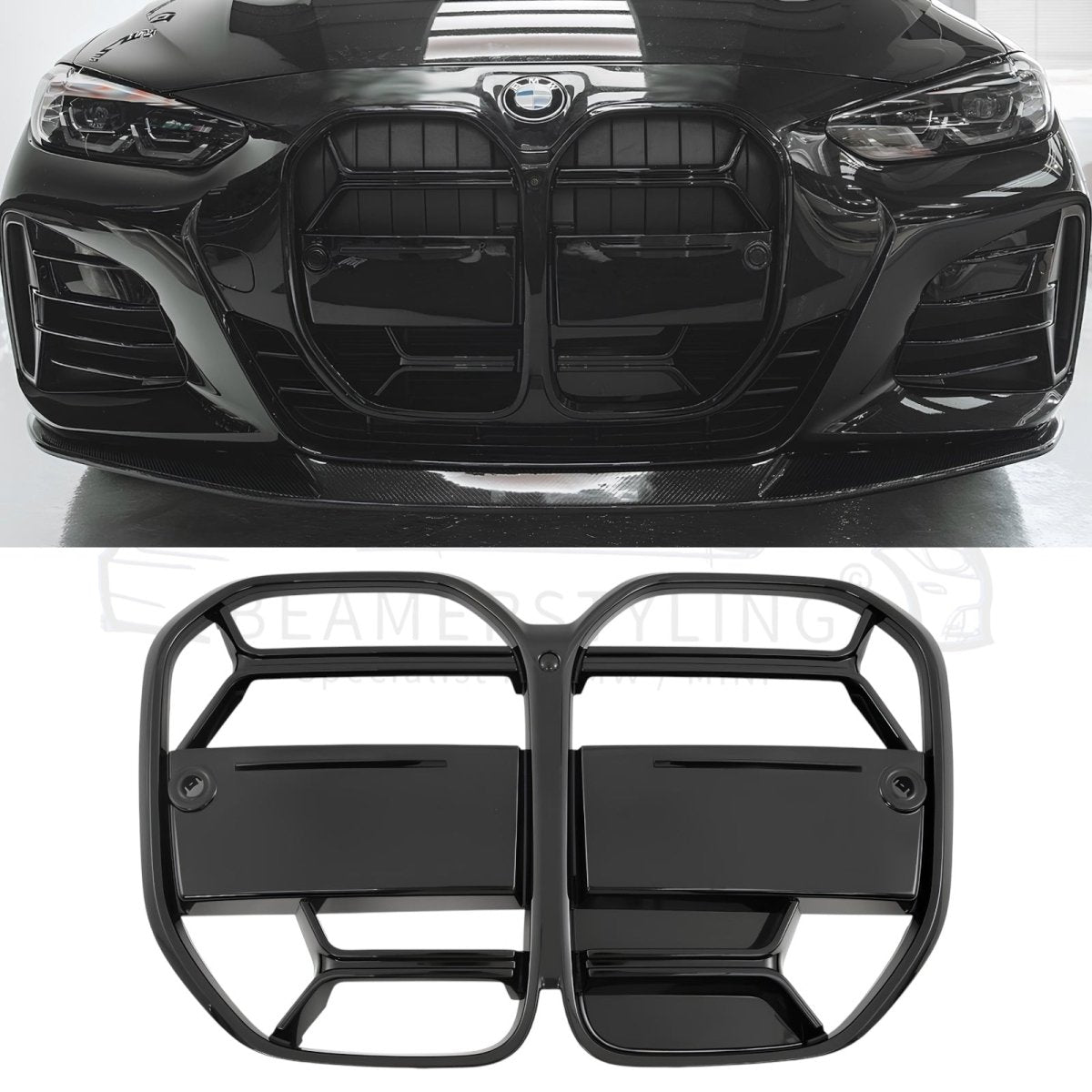 Nieren - BMW 4 Serie G22 / G23 - CSL Look - Hoogglans Zwart | 2020 - Beamerstyling.nl