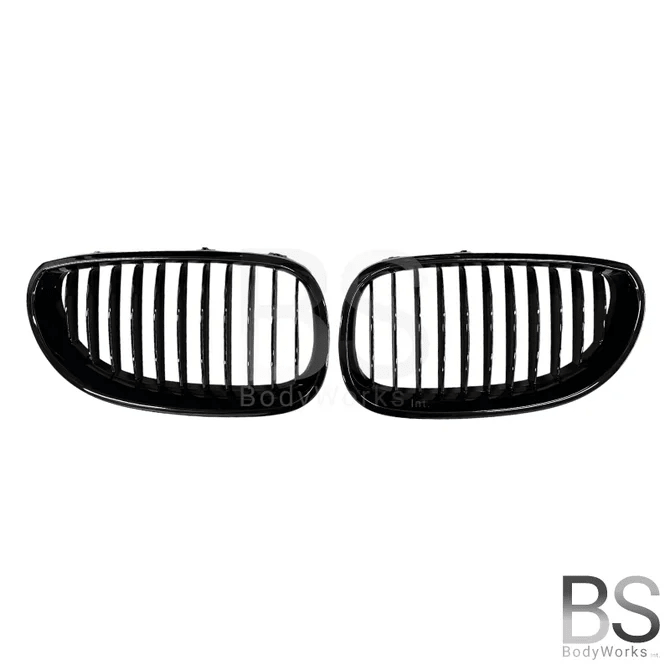 Nieren - BMW 5 Serie E60 / E61 - Hoogglans Zwart | 2003 - 2010 - Beamerstyling.nl