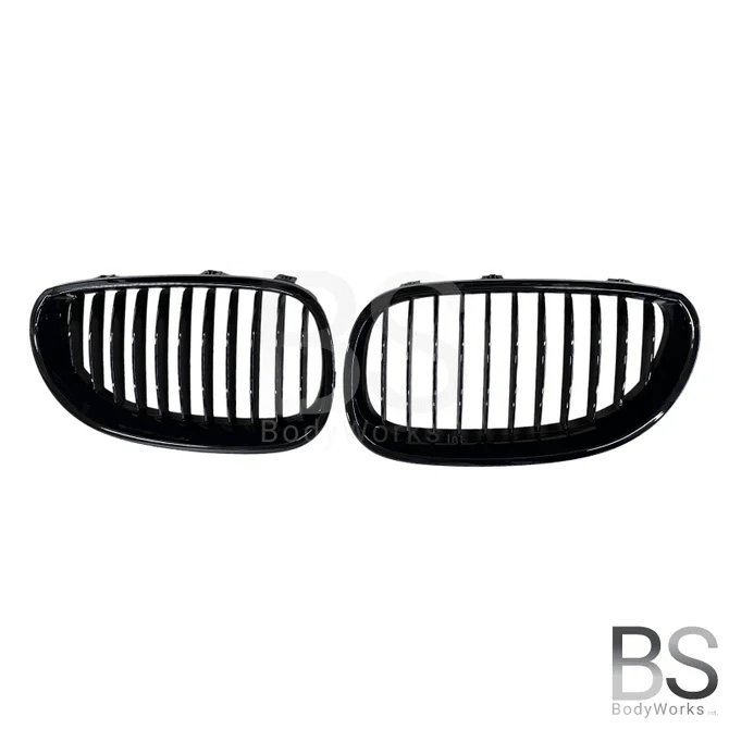 Nieren - BMW 5 Serie E60 / E61 - Hoogglans Zwart | 2003 - 2010 - Beamerstyling.nl