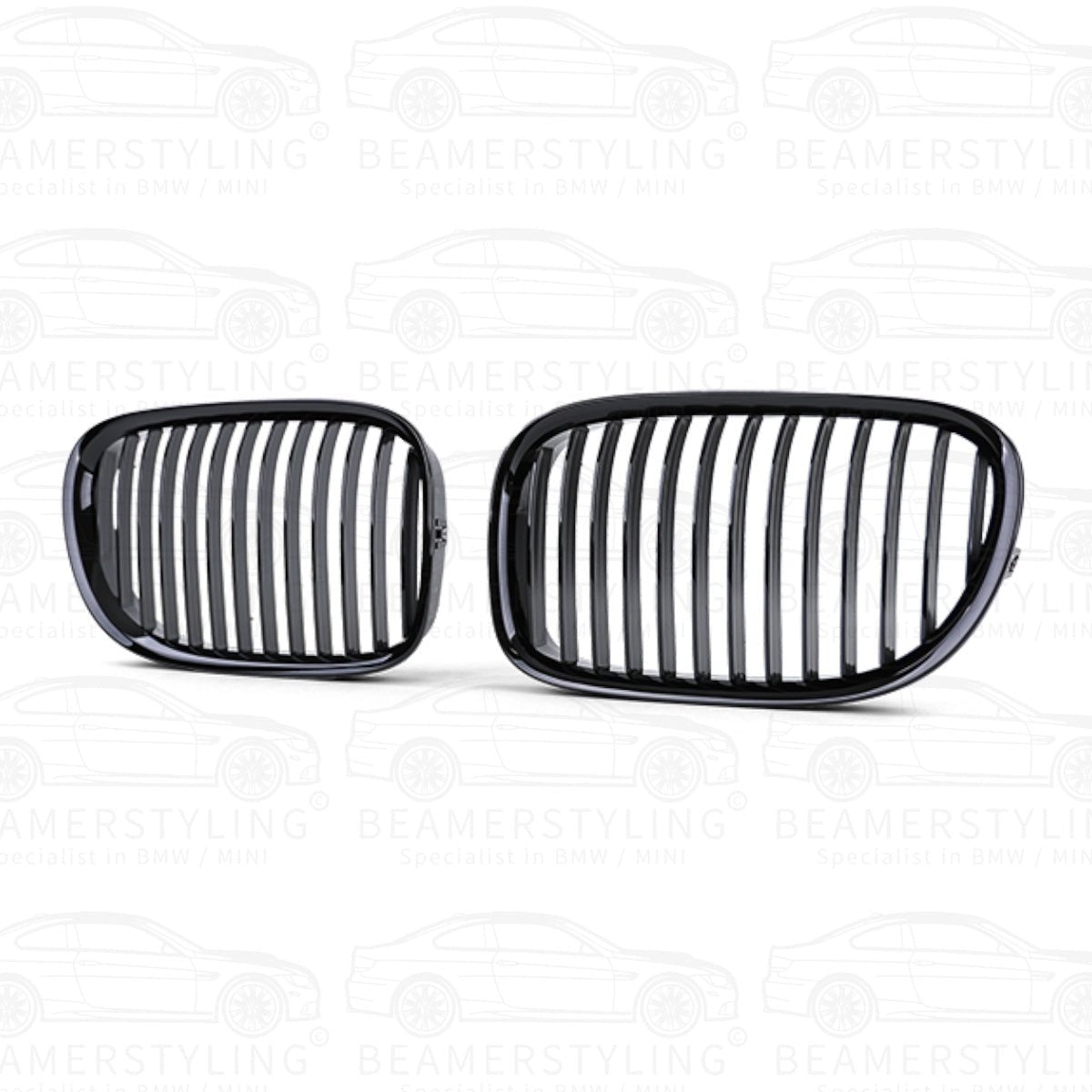 Nieren - BMW 7 Serie F01 / F02 - Hoogglans Zwart | 2008 - 2015 - Beamerstyling.nl