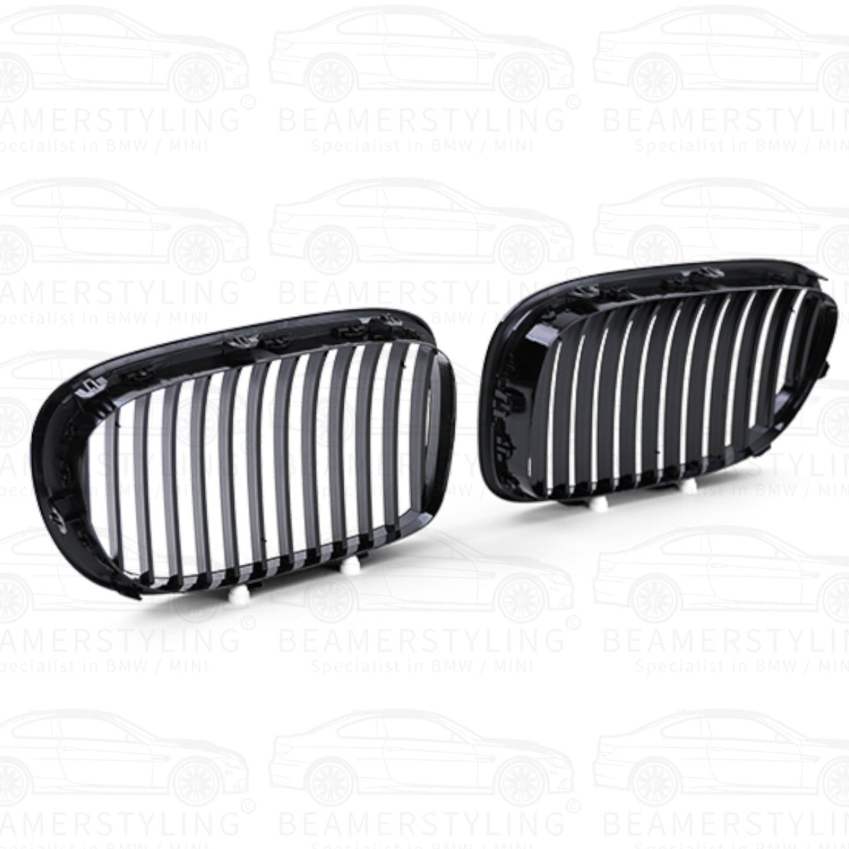Nieren - BMW 7 Serie F01 / F02 - Hoogglans Zwart | 2008 - 2015 - Beamerstyling.nl