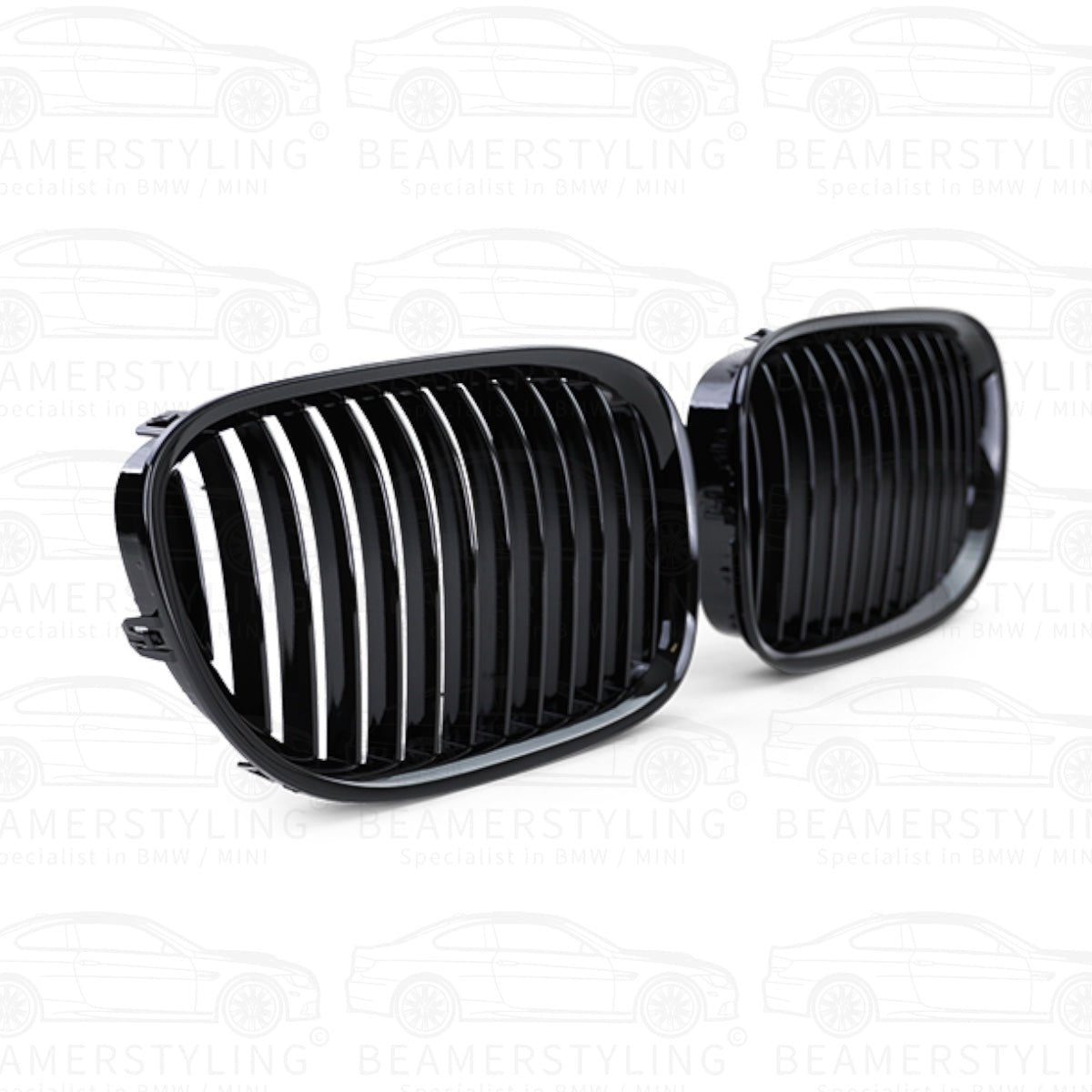 Nieren - BMW 7 Serie F01 / F02 - Hoogglans Zwart | 2008 - 2015 - Beamerstyling.nl