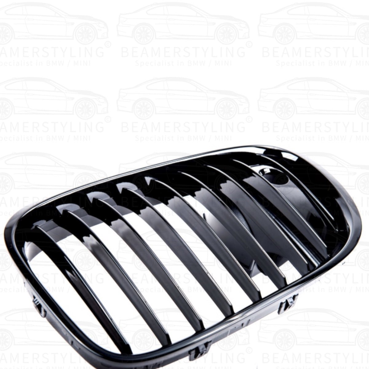 Nieren - BMW 7 Serie F01 / F02 LCI - Met Camera - Hoogglans Zwart | 07/2012 - 2015 - Beamerstyling.nl