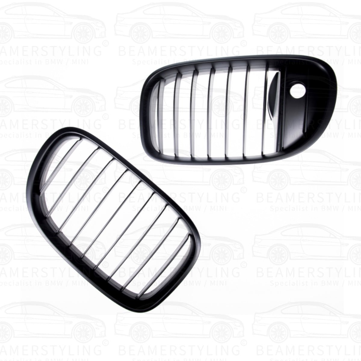 Nieren - BMW 7 Serie F01 / F02 LCI - Met Camera - Mat Zwart | 07/2012 - 2015 - Beamerstyling.nl