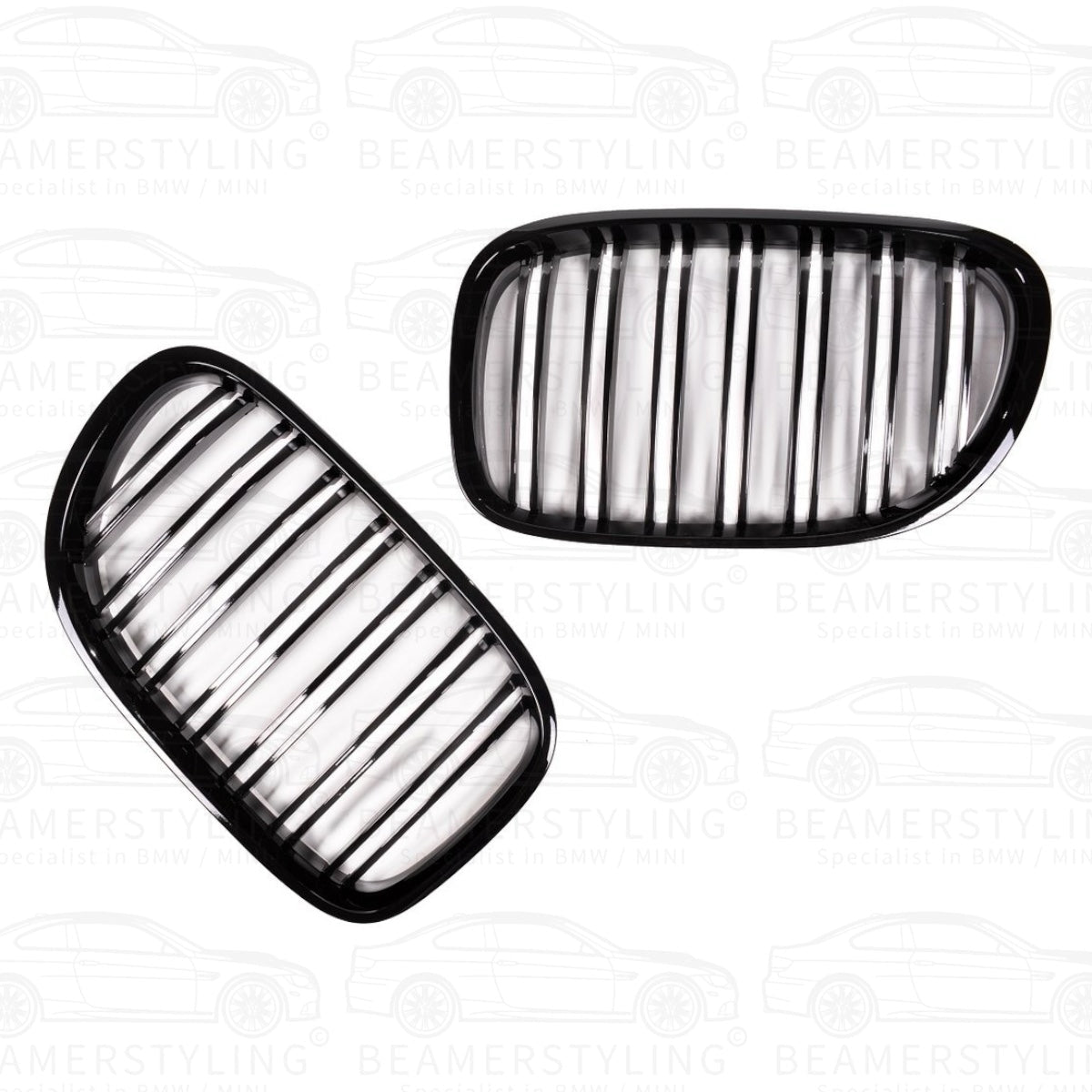 Nieren - BMW 7 Serie F01 / F02 - M Look - Hoogglans Zwart | 2008 - 2015 - Beamerstyling.nl