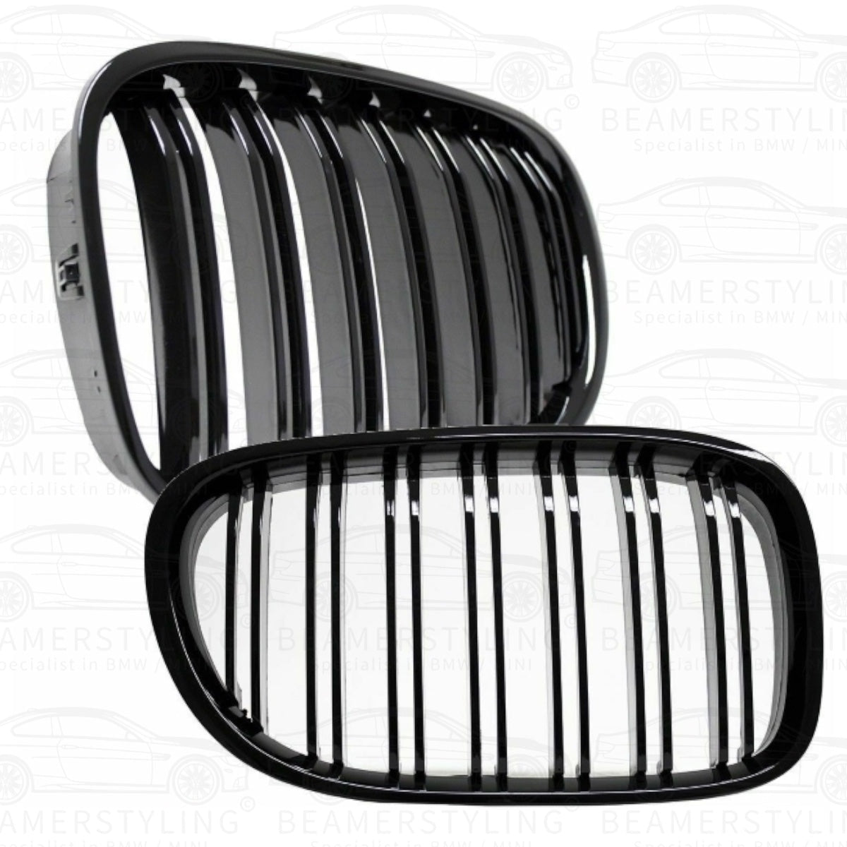 Nieren - BMW 7 Serie F01 / F02 - M Look - Hoogglans Zwart | 2008 - 2015 - Beamerstyling.nl