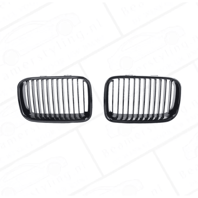 Nieren - BMW E36 - Hoogglans Zwart | 1991-1996 - Beamerstyling.nl