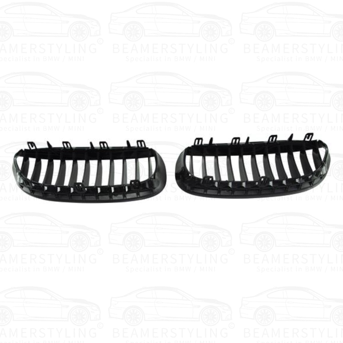 Nieren - BMW E63 / E64 - Hoogglans Zwart | 04 - 10 - Beamerstyling.nl