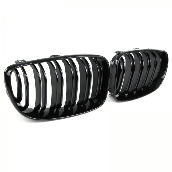 Nieren - BMW E81 / E82 / E88 / E87 LCI - M Look - Hoogglans Zwart | 07-12 - Beamerstyling.nl