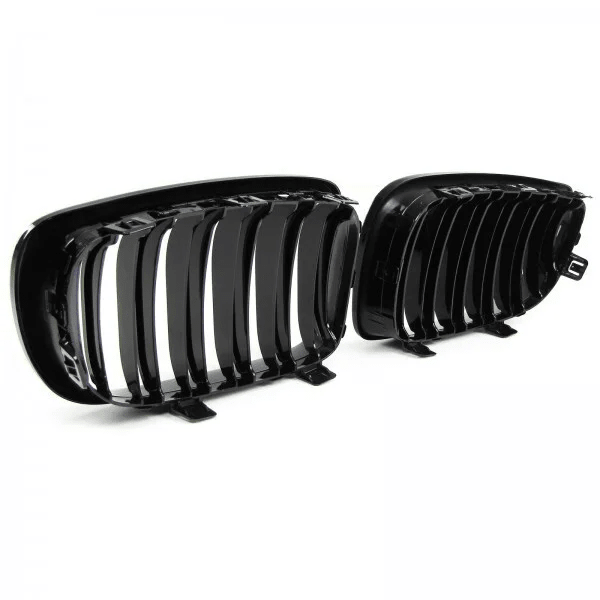 Nieren - BMW E81 / E82 / E88 / E87 LCI - M Look - Hoogglans Zwart | 07-12 - Beamerstyling.nl