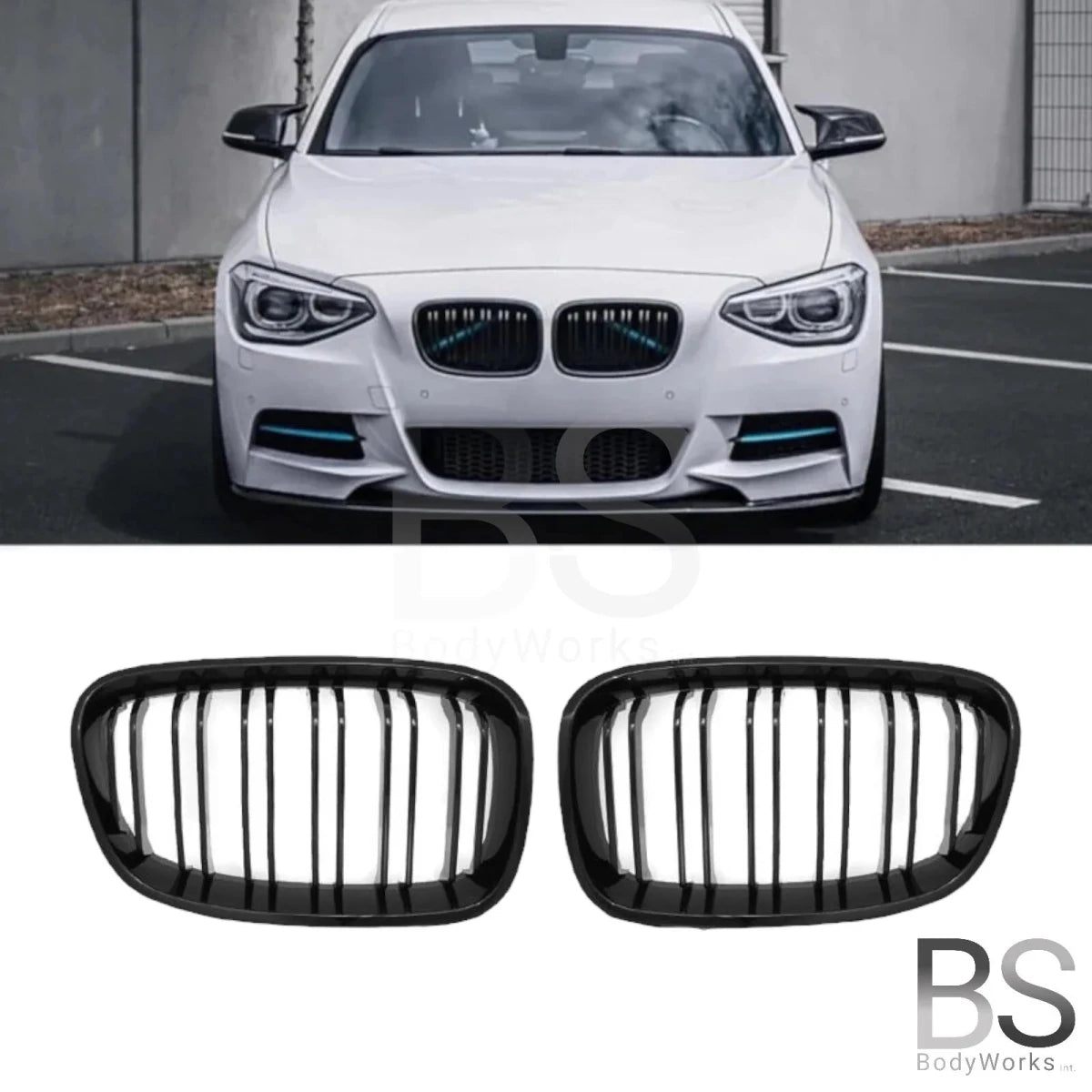 Nieren - BMW F20 / F21 - Hoogglans Zwart - M Look | 2011-2015 - Beamerstyling.nl
