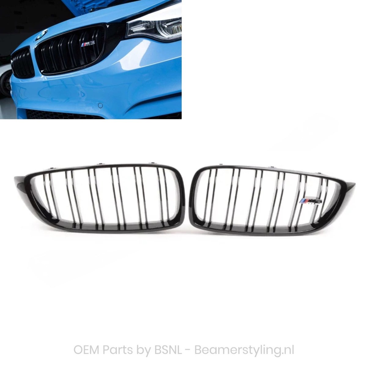 Nieren - BMW F80 M3 - M Performance - Set - 51712352812 - 3 | Origineel BMW - Beamerstyling.nl