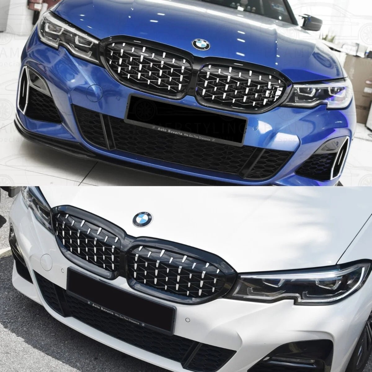 Nieren - BMW G20 / G21 - Diamond - Zwart / Chroom | 2019 - 2022 - Beamerstyling.nl