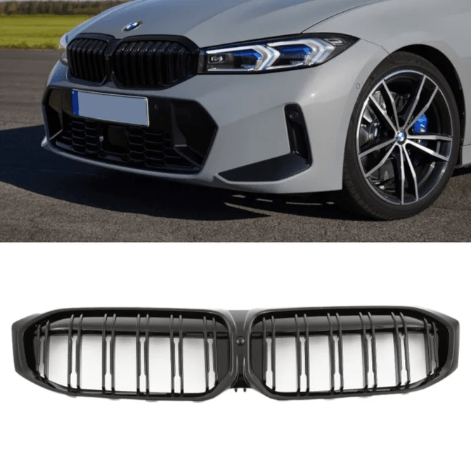 Nieren - BMW G20 / G21 LCI - M3 Look - Hoogglans Zwart | 22-25 - Beamerstyling.nl