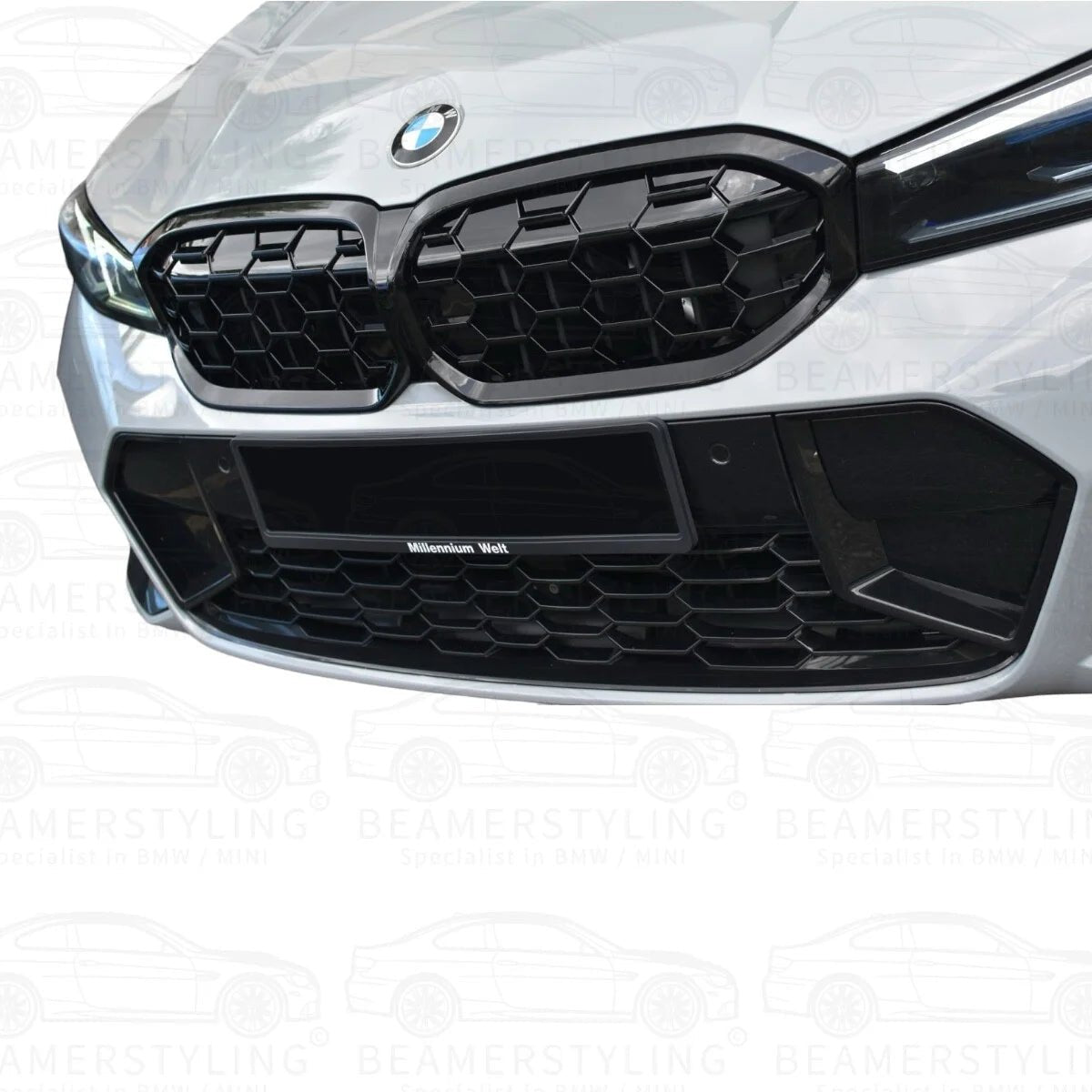 Nieren - BMW G20 LCI / G21 LCI - Diamond - Hoogglans Zwart | 2021 - Beamerstyling.nl