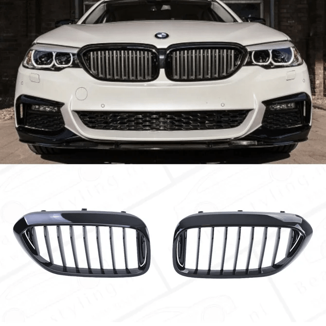 Nieren - BMW G30 / G31 - Hoogglans Zwart | 17-20 - Beamerstyling.nl