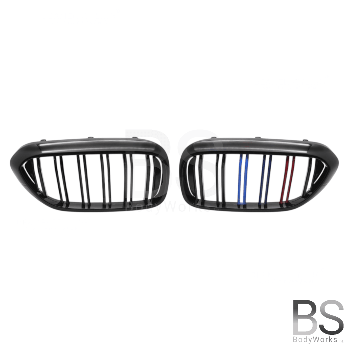 Nieren - BMW G30 / G31 - M look - M Kleuren - Hoogglans Zwart | 2017 - 2020 - Beamerstyling.nl