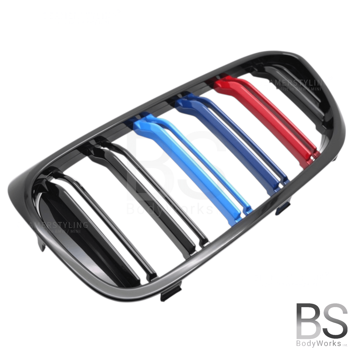 Nieren - BMW G30 / G31 - M look - M Kleuren - Hoogglans Zwart | 2017 - 2020 - Beamerstyling.nl