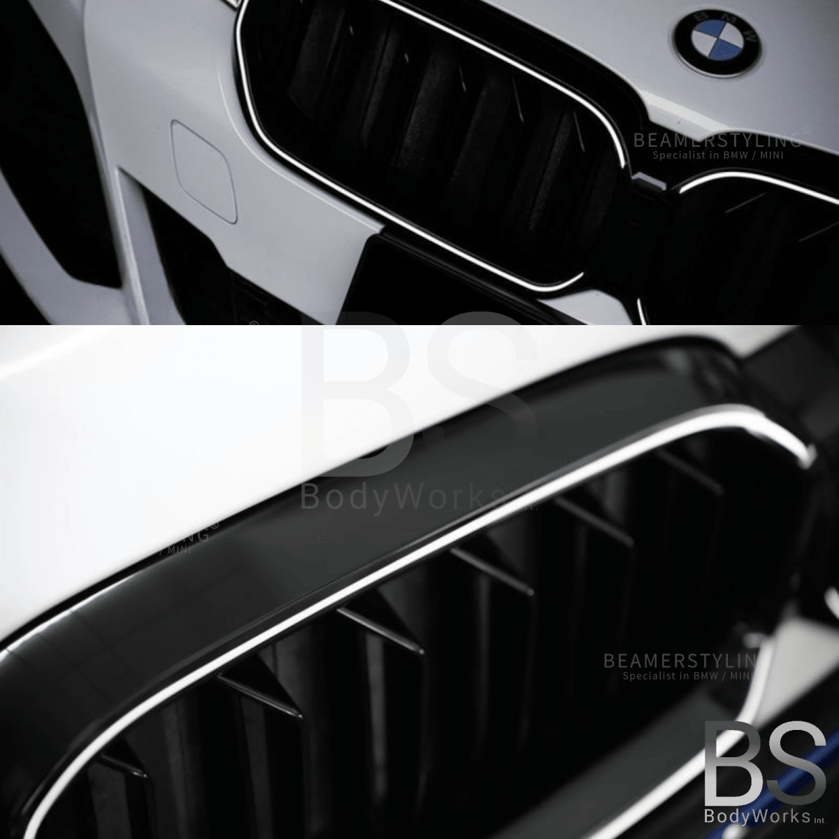 Nieren - BMW G30LCI / G31LCI - LED - M look - Hoogglans zwart - Compleet | 20 - 23 - Beamerstyling.nl