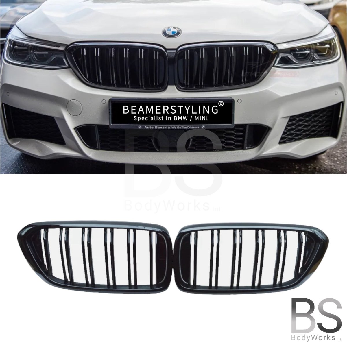 Nieren - BMW G32 Gt - M Look - Hoogglans Zwart | 17 - 20 - Beamerstyling.nl