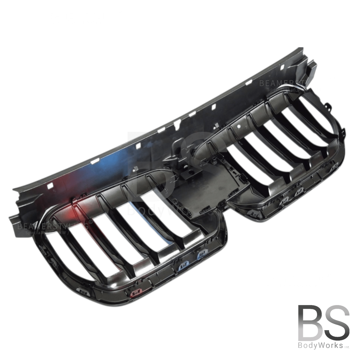 Nieren - BMW X1 U11 - MP look - M Kleuren - Hoogglans zwart | 2022+ - Beamerstyling.nl