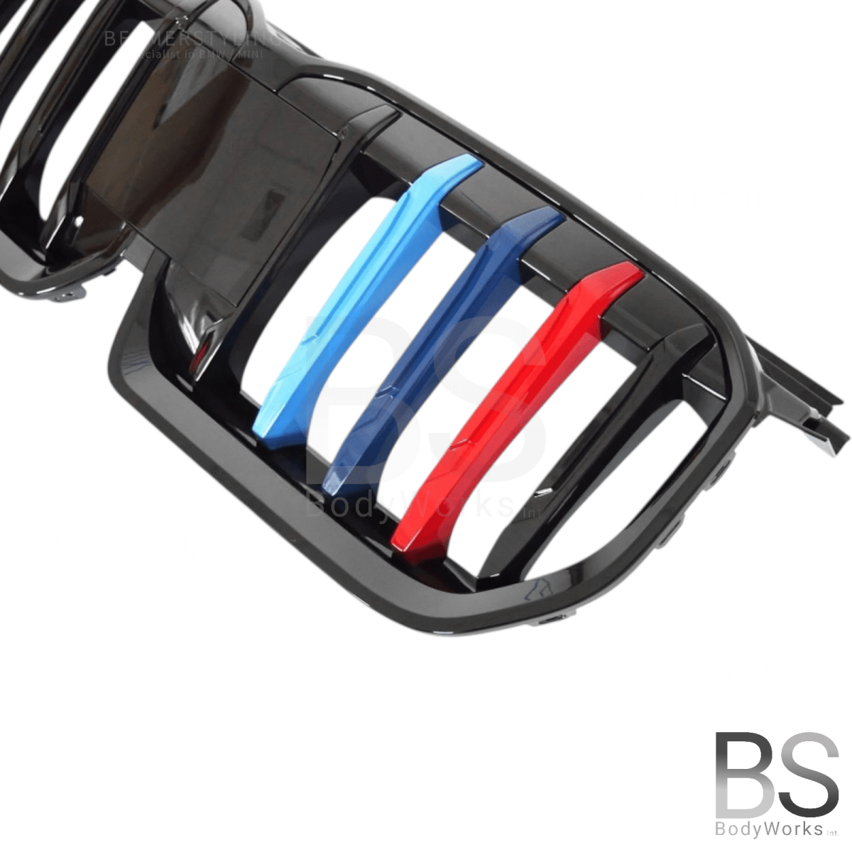 Nieren - BMW X1 U11 - MP look - M Kleuren - Hoogglans zwart | 2022+ - Beamerstyling.nl