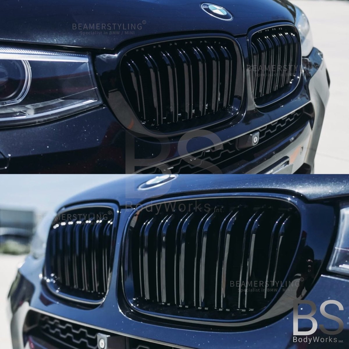 Nieren - BMW X4 F26 / X3 F25LCI - M Look - Hoogglans Zwart | 2014 - 2018 - Beamerstyling.nl