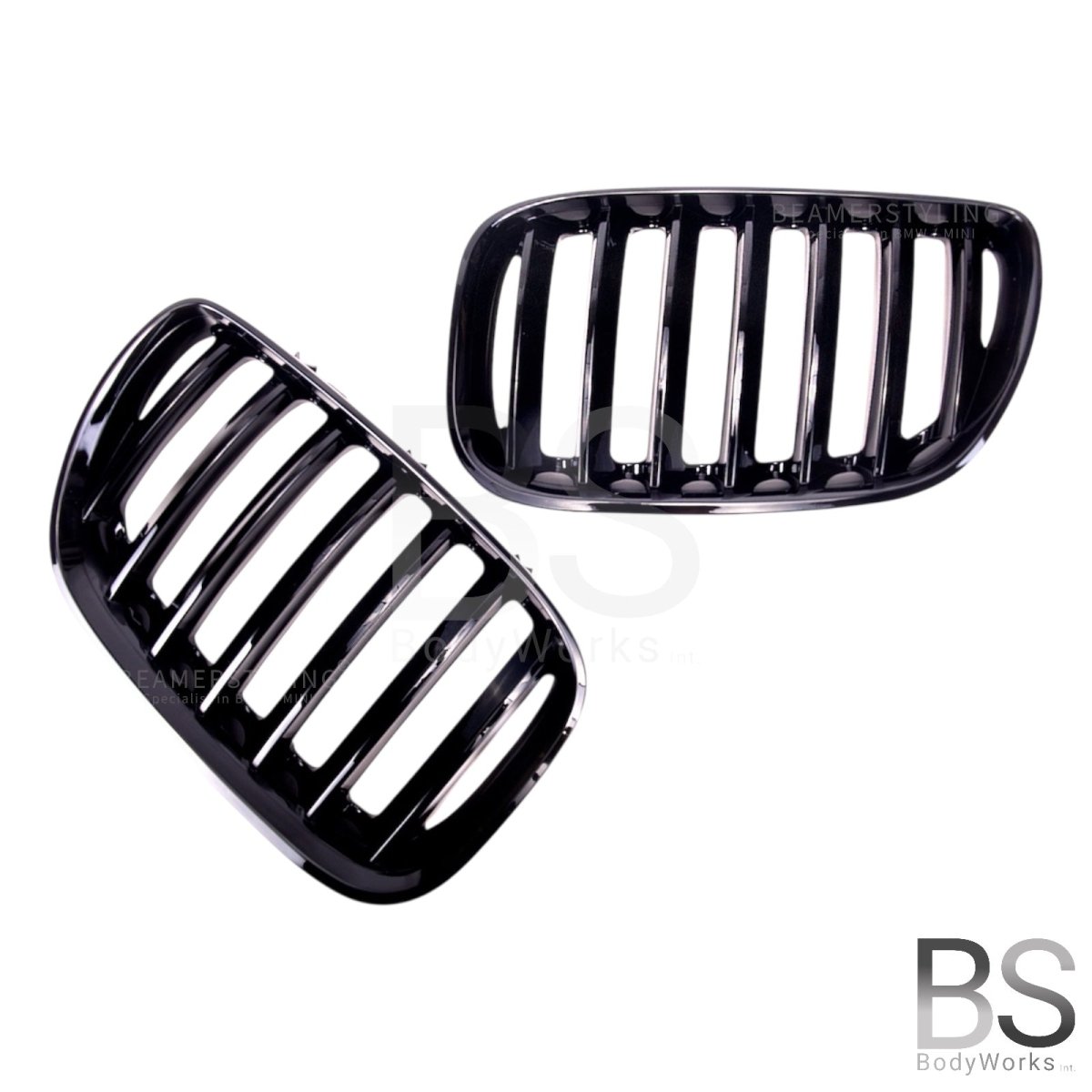 Nieren - BMW X5 E53 - Mp Look - Hoogglans Zwart | 12/2003 - 2006 - Beamerstyling.nl