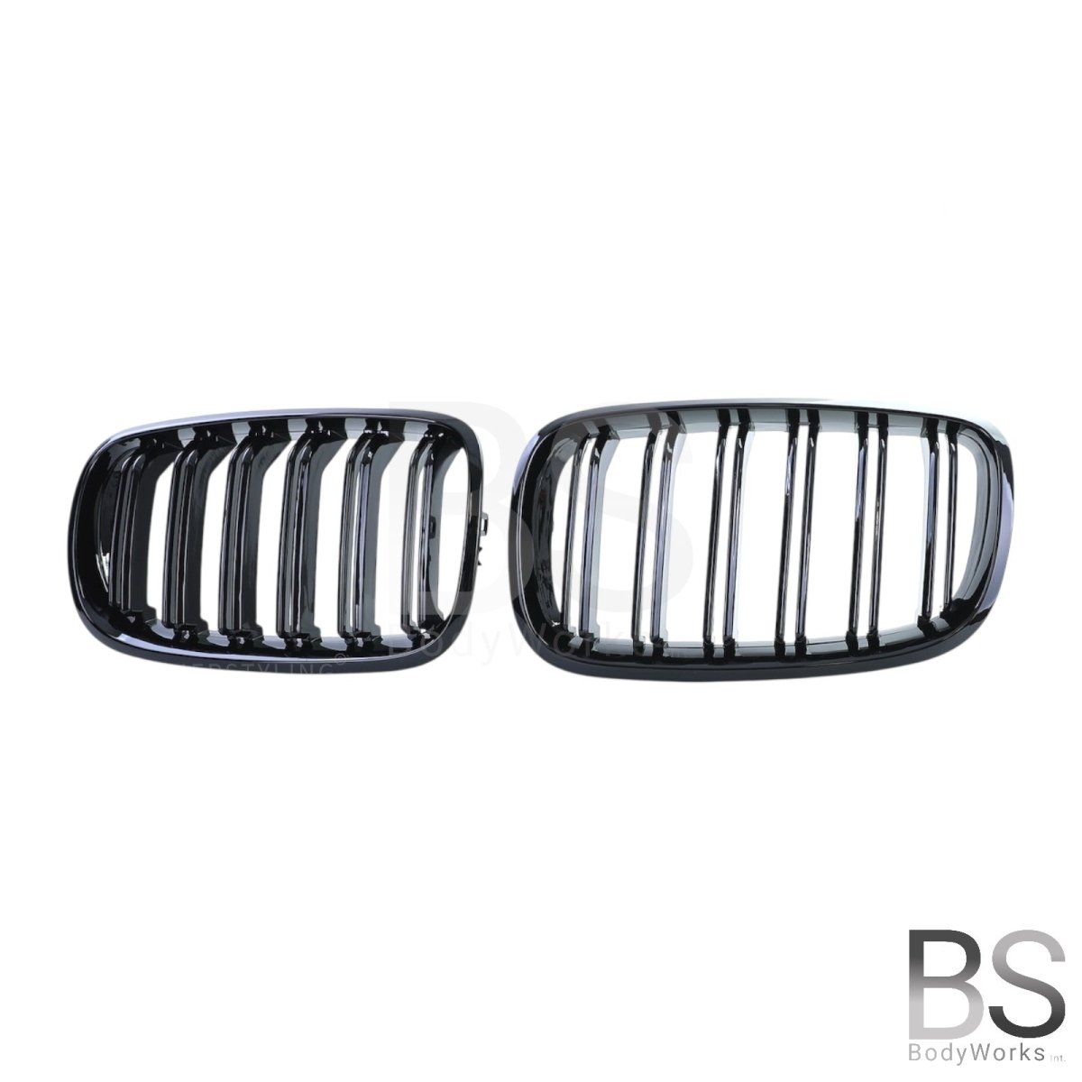 Nieren - BMW X5 E70 / X6 E71 - M Look - Hoogglans Zwart | 2006 - 2014 - Beamerstyling.nl