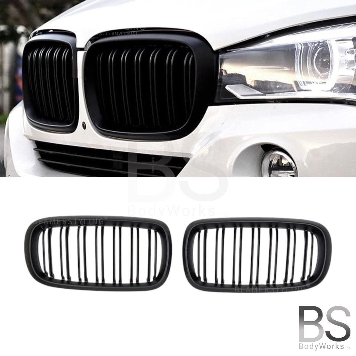 Nieren - BMW X5 F15 / F85 / X6 F16 / F86 - M Look - Mat Zwart | 2014 - 2019 - Beamerstyling.nl