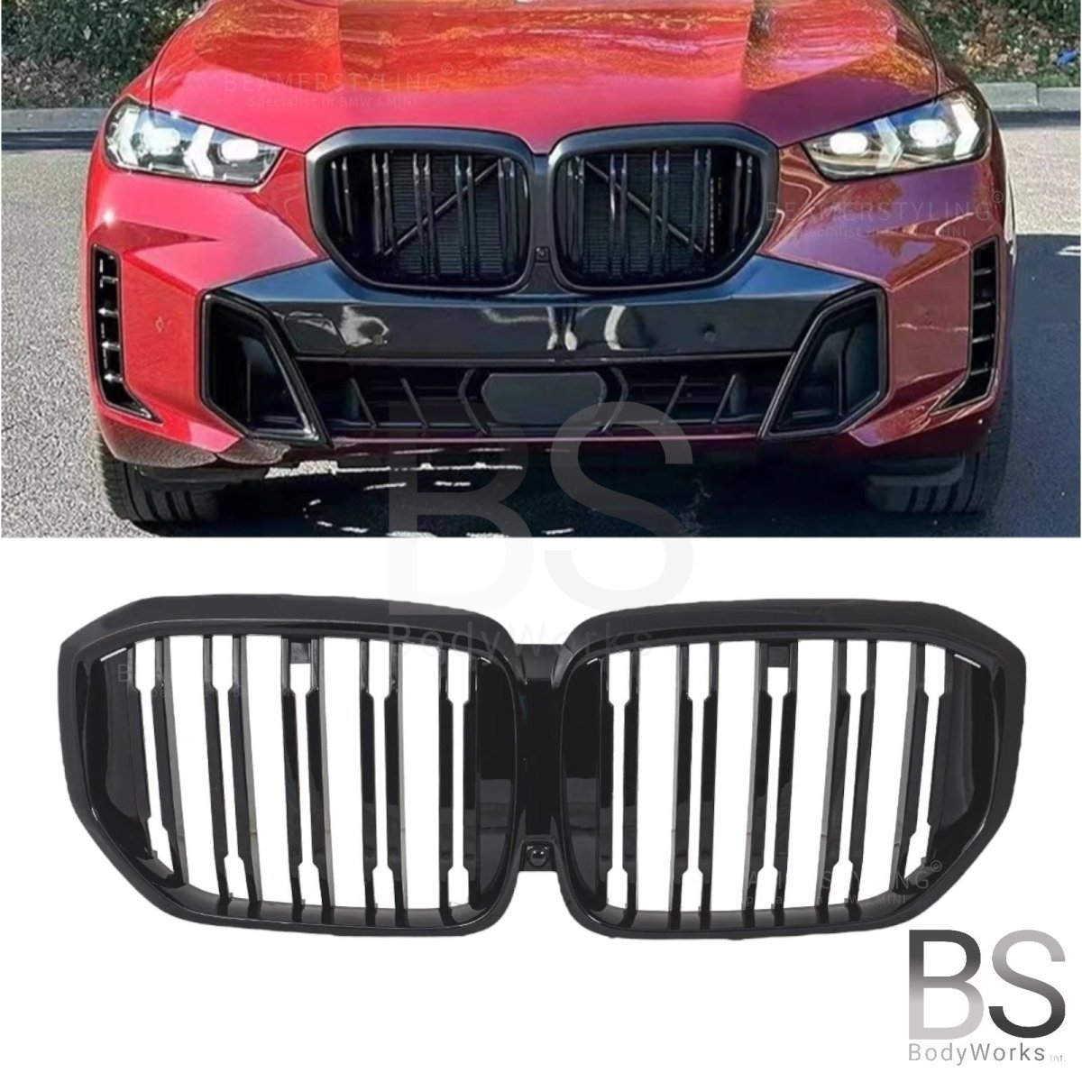 Nieren - BMW X5 G05LCI - M Look - Hoogglans Zwart | 03/2023+ - Beamerstyling.nl