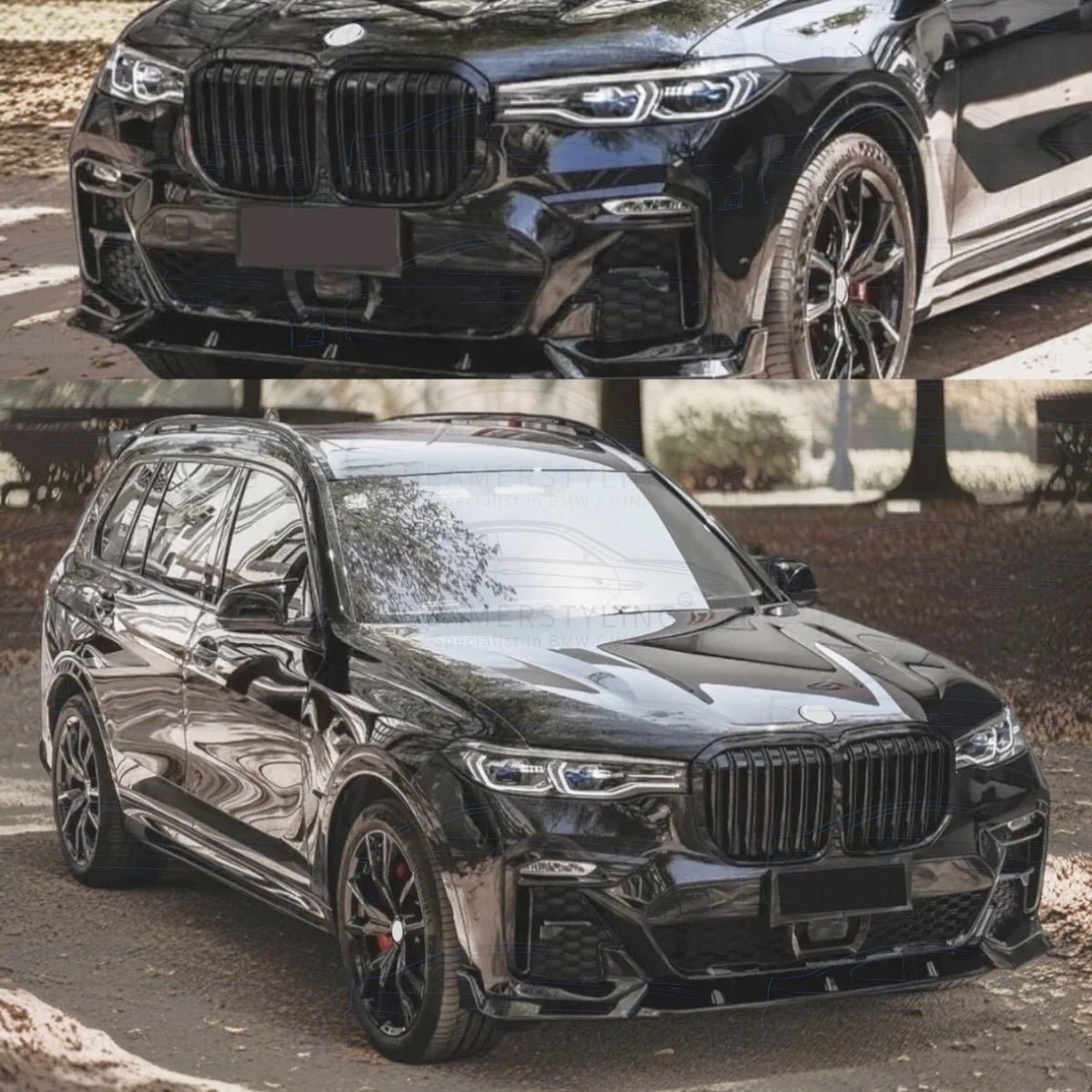 Nieren - BMW X7 G07 - M Look - Met Camera - Hoogglans Zwart | 2019 - 06/2022 - Beamerstyling.nl