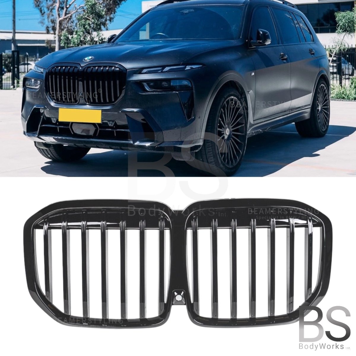 Nieren - BMW X7 G07LCI - Mp Look - Hoogglans Zwart | 07/2022+ - Beamerstyling.nl