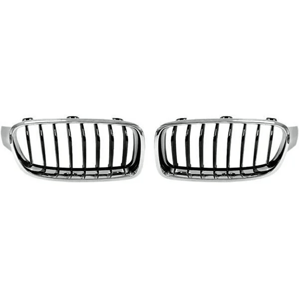 Nieren / Grill Delen Zwart Chroom BMW 3 Serie F30 / F31 - Beamerstyling.nl