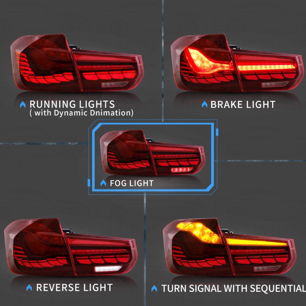 OLED Achterlichten - BMW F30 & F80 - Gts Design - Rood | 2011-2019 - Beamerstyling.nl
