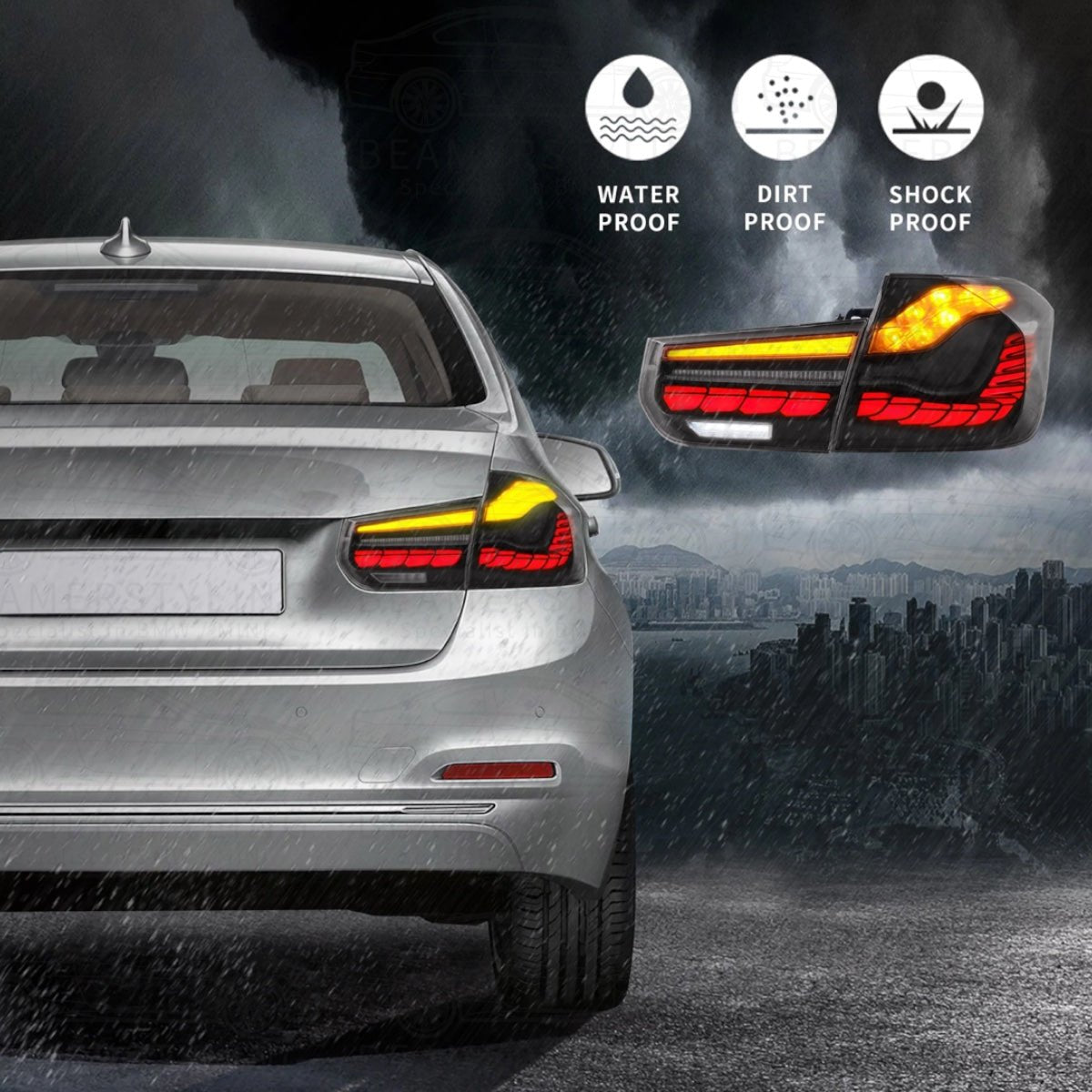 OLED Achterlichten - BMW F30 & F80 - Gts Design - Smoke | 2011-2019 - Beamerstyling.nl