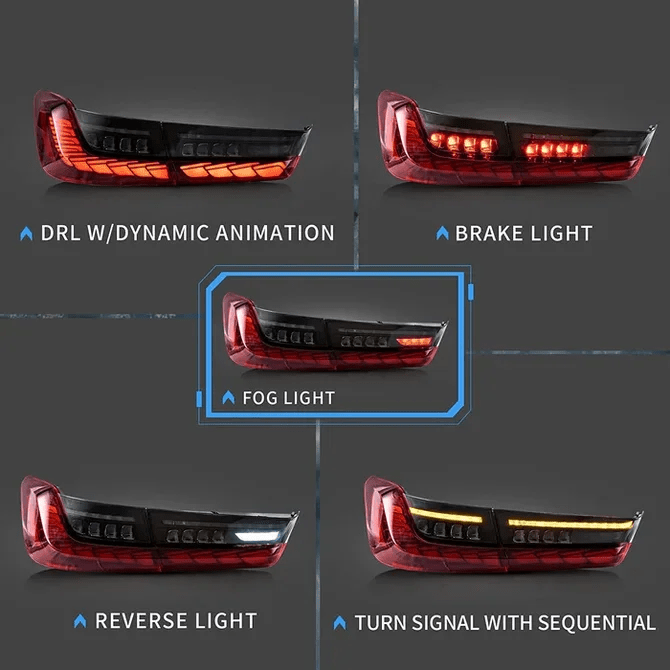 OLED Achterlichten - BMW G20 Sedan - Vol LED - Rood/Smoke - 2019-2022 - Beamerstyling.nl
