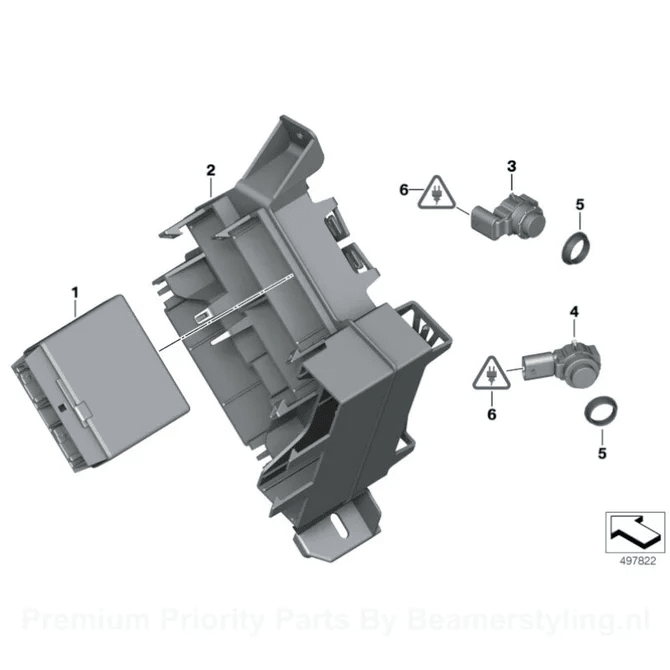 Parkeersensor - Ultrasonic - Zwart | Origineel BMW - Beamerstyling.nl