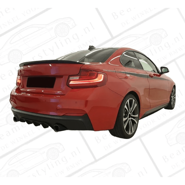 Performance Diffuser M235I M240I BMW F22 / F23 Mat Zwart - Beamerstyling.nl