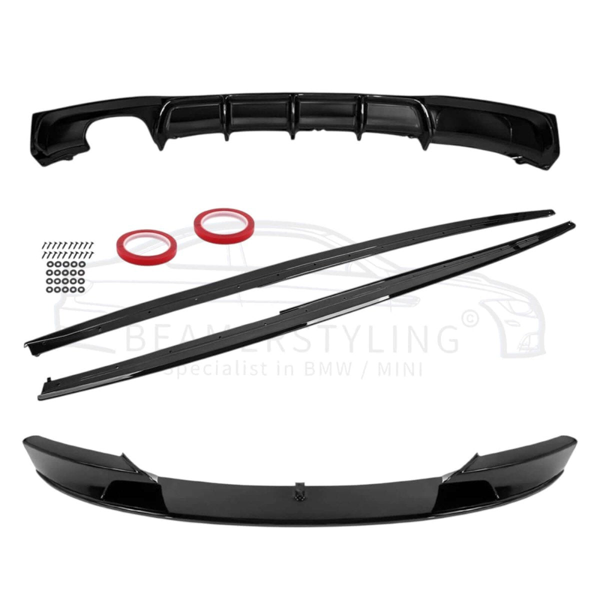 Performance Pakket - BMW 3 Serie F30 / F31 - 2 Links - Hoogglans Zwart | 12 - 19 - Beamerstyling.nl