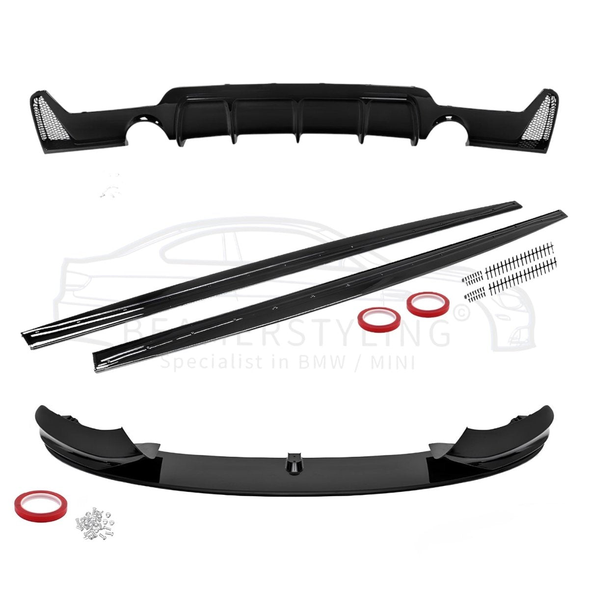 Performance Pakket - BMW 4 Serie F32 / F33 / F36 - 435I/440I - Hoogglans Zwart | 13 - 21 - Beamerstyling.nl