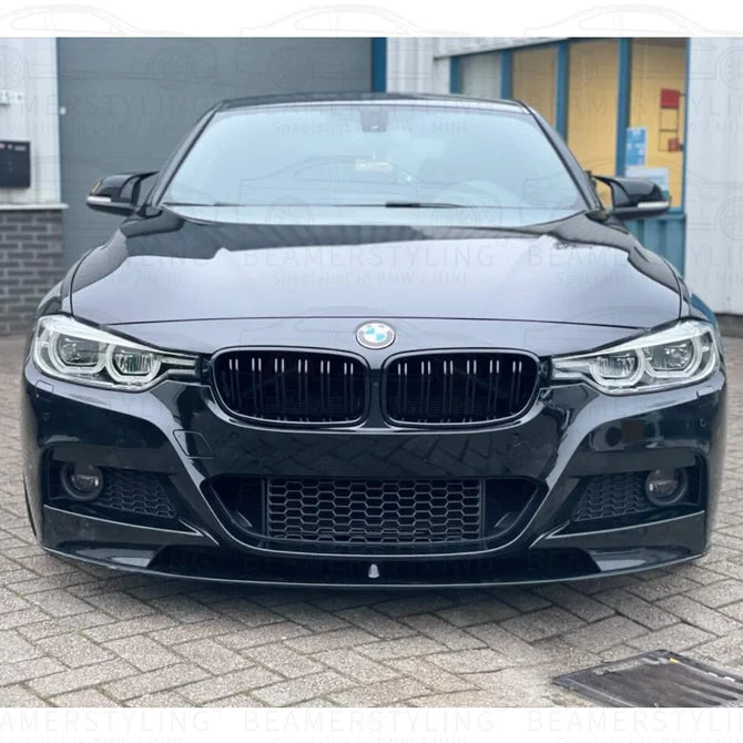 Front Lip - BMW F30 / F31 - M Performance Look - Glanzend Zwart