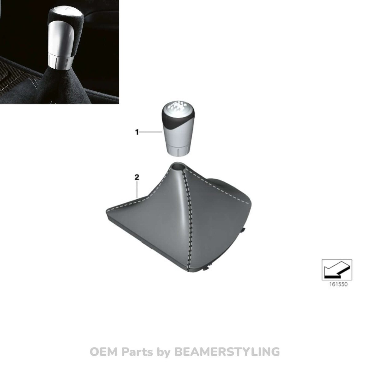 Pook Knop - BMW E81/E82/E87/E88 | E46/E90/E91/E92/E93 - Performance - 6 Versnellingen | Origineel BMW - Beamerstyling.nl
