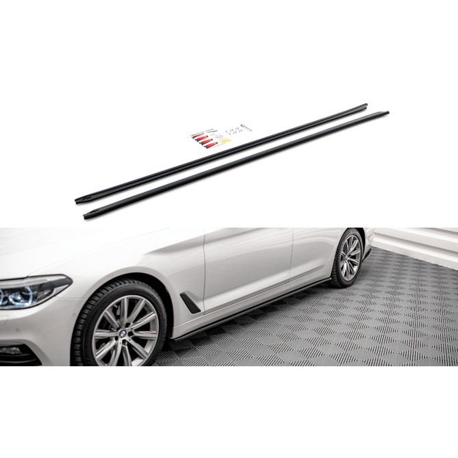 Side Skirt Extensions - BMW G30 / G31 - Maxton Design — Hoogglans Zwart - Beamerstyling.nl