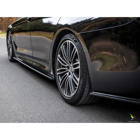 Side Skirt Extensions - BMW G30 / G31 - Maxton Design - Voor M Pakket — Hoogglans Zwart - Beamerstyling.nl