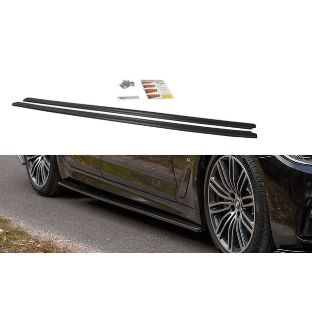 Side Skirt Extensions - BMW G30 / G31 - Maxton Design - Voor M Pakket — Hoogglans Zwart - Beamerstyling.nl