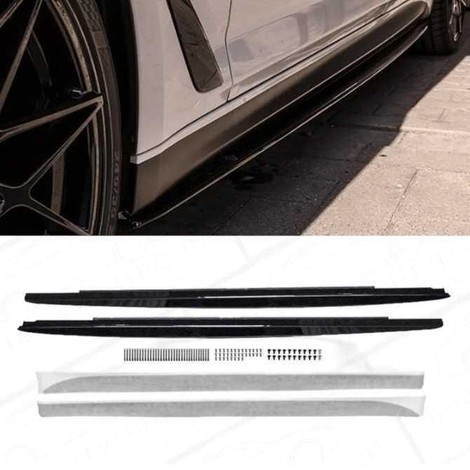 Side Skirt Extensions - BMW G30 / G31 - Voor M Pakket | Hoogglans Zwart - Beamerstyling.nl