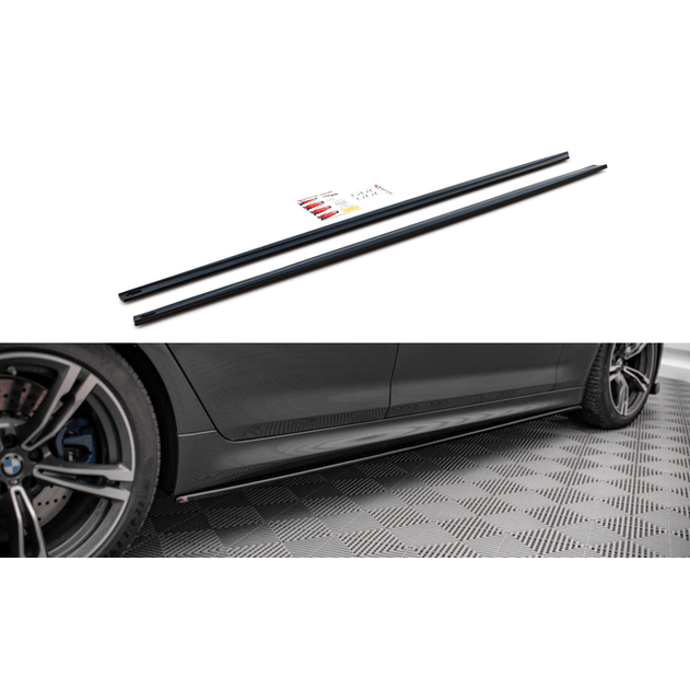 Side Skirt Extensions - BMW M5 F90 - Maxton Design — Hoogglans Zwart - Beamerstyling.nl